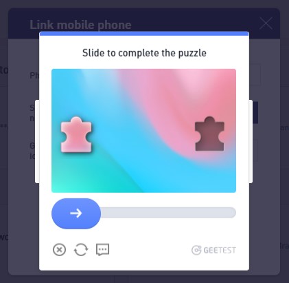 slide to complete puzzle